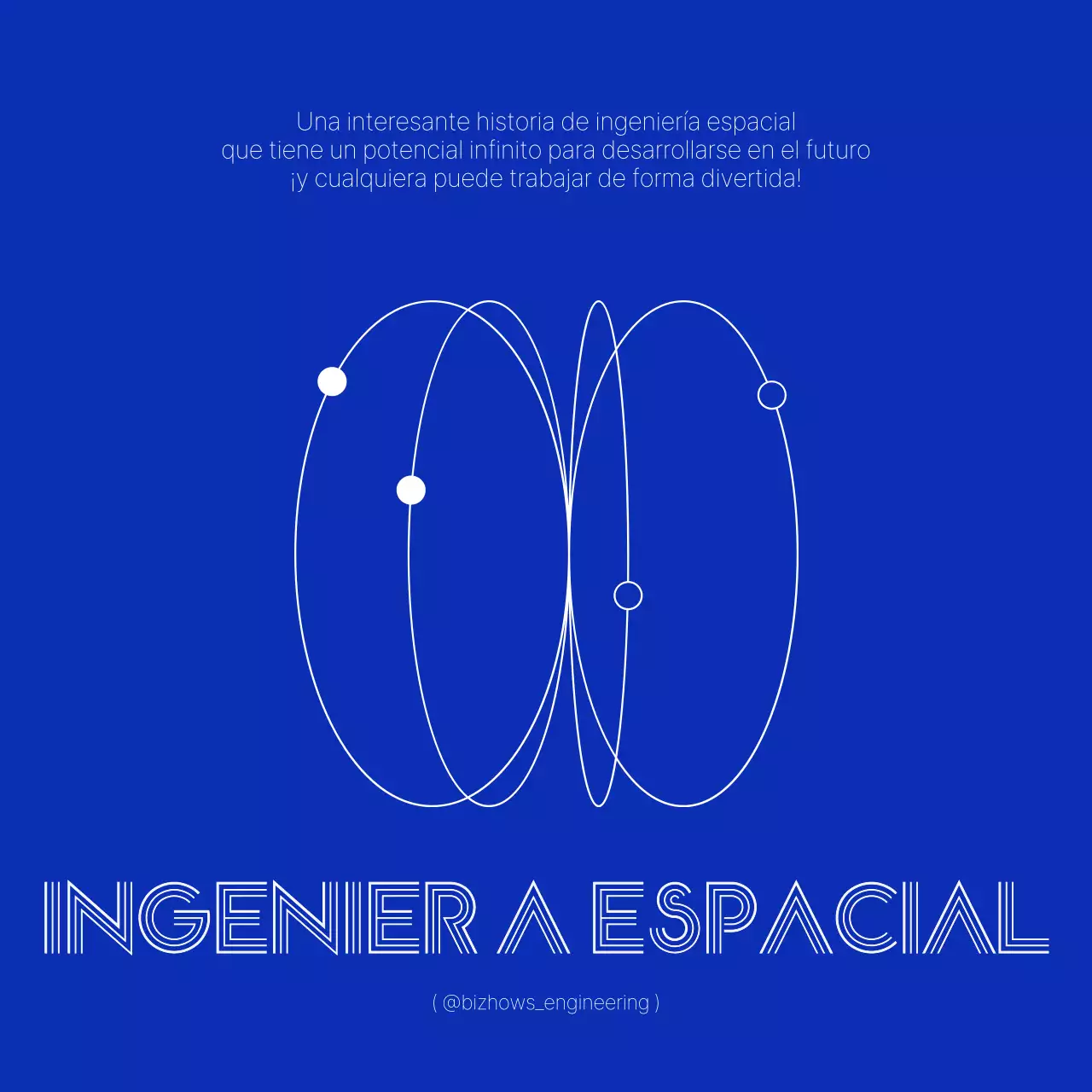 Concepto de ingeniería sencillo y limpio en azul marino y blanco.