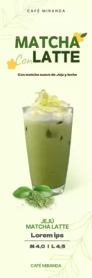 Lime green cafe menu banner