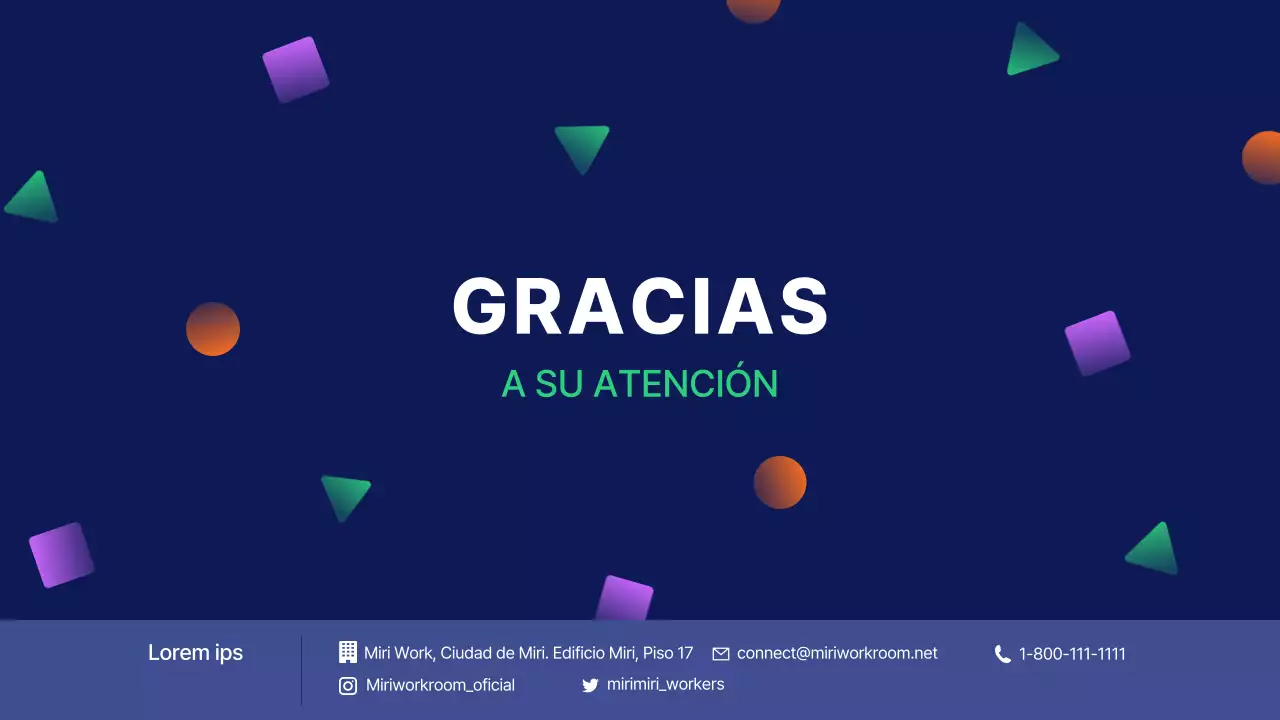 Contratación de creativos locales con formas en azul marino y colores de acento