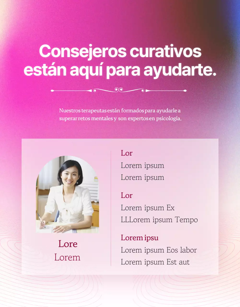 Promover la psicoterapia rosa, soñadora y emocional