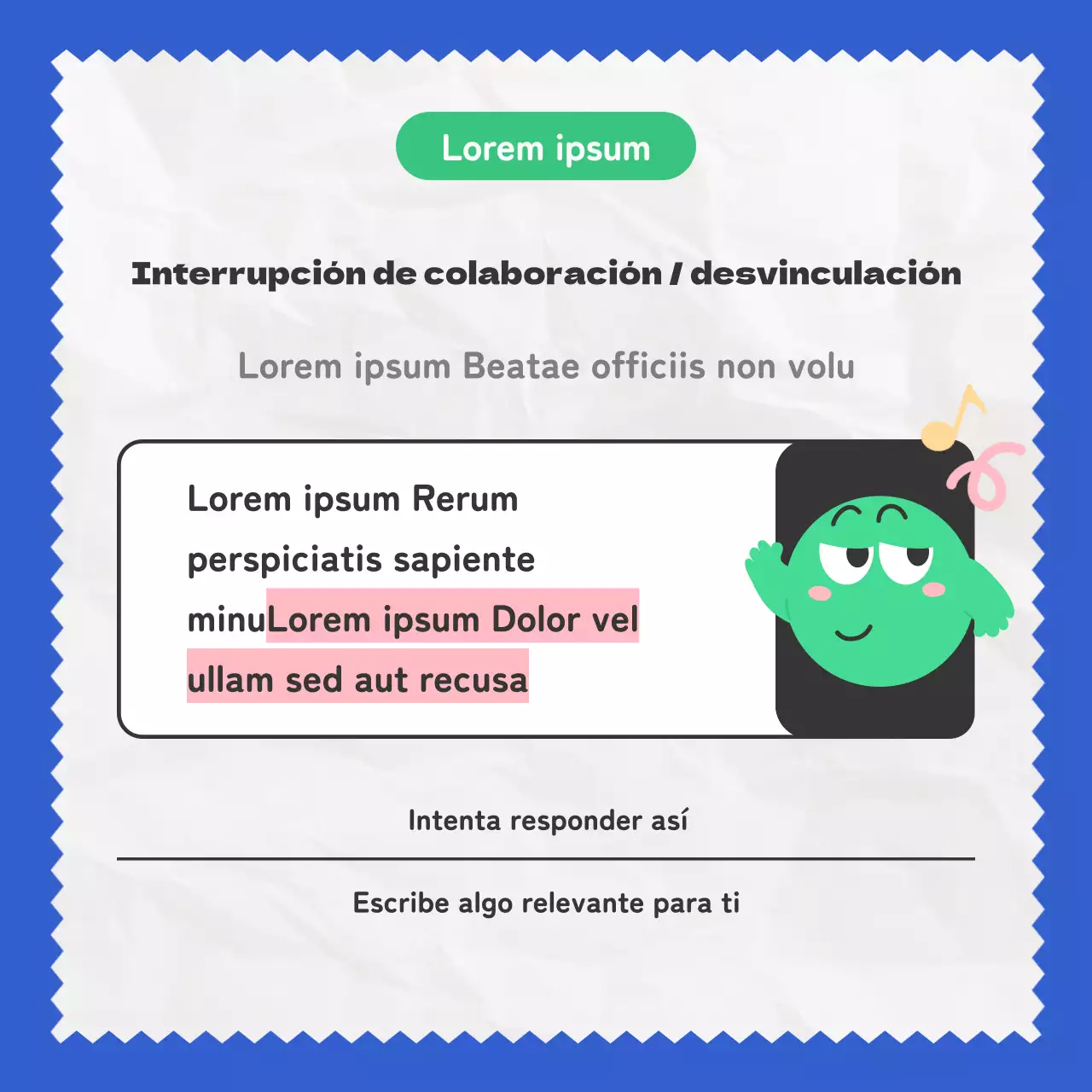 Una ilustración kitsch en azul y verde presenta al verdadero tipo de colega