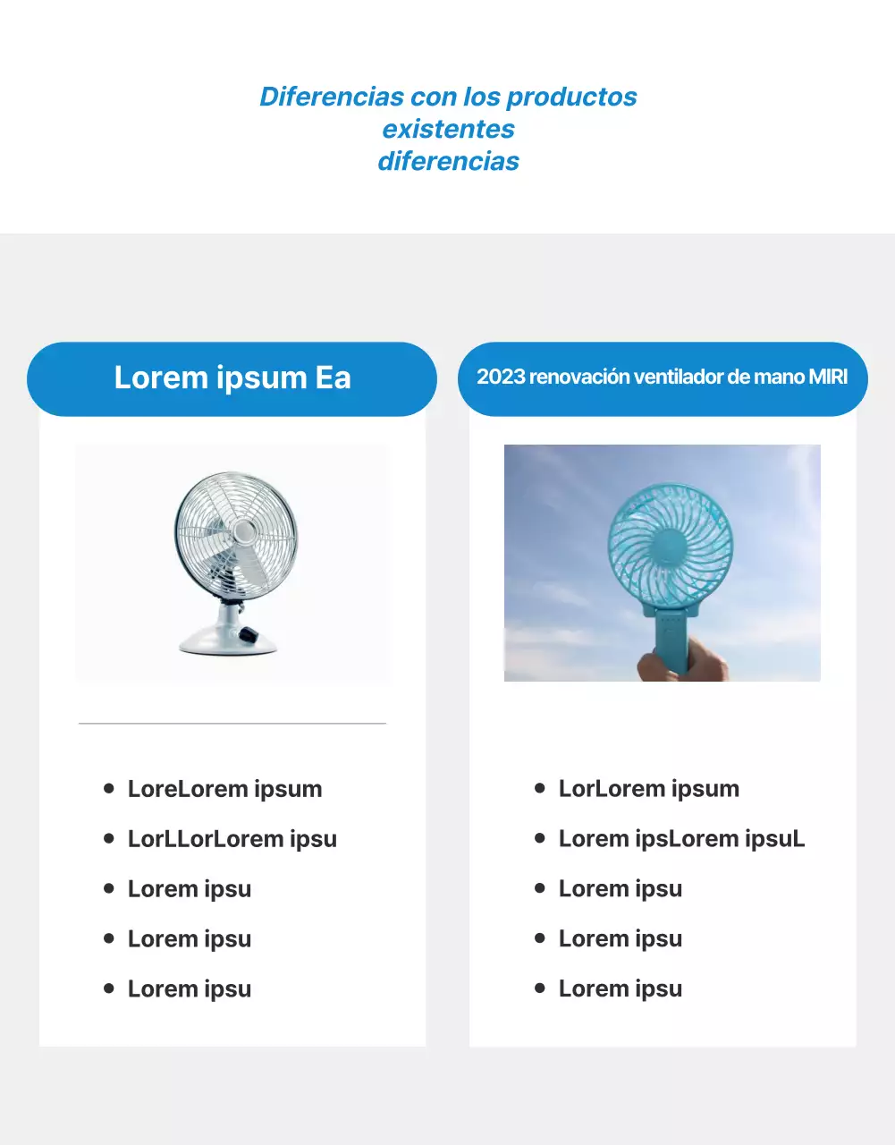 Abanico sencillo con fondo azul claro explicado