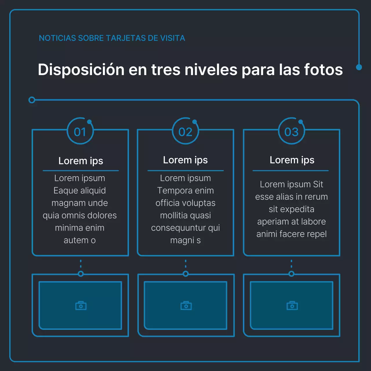 Formas geométricas sencillas en negro y azul para los negocios