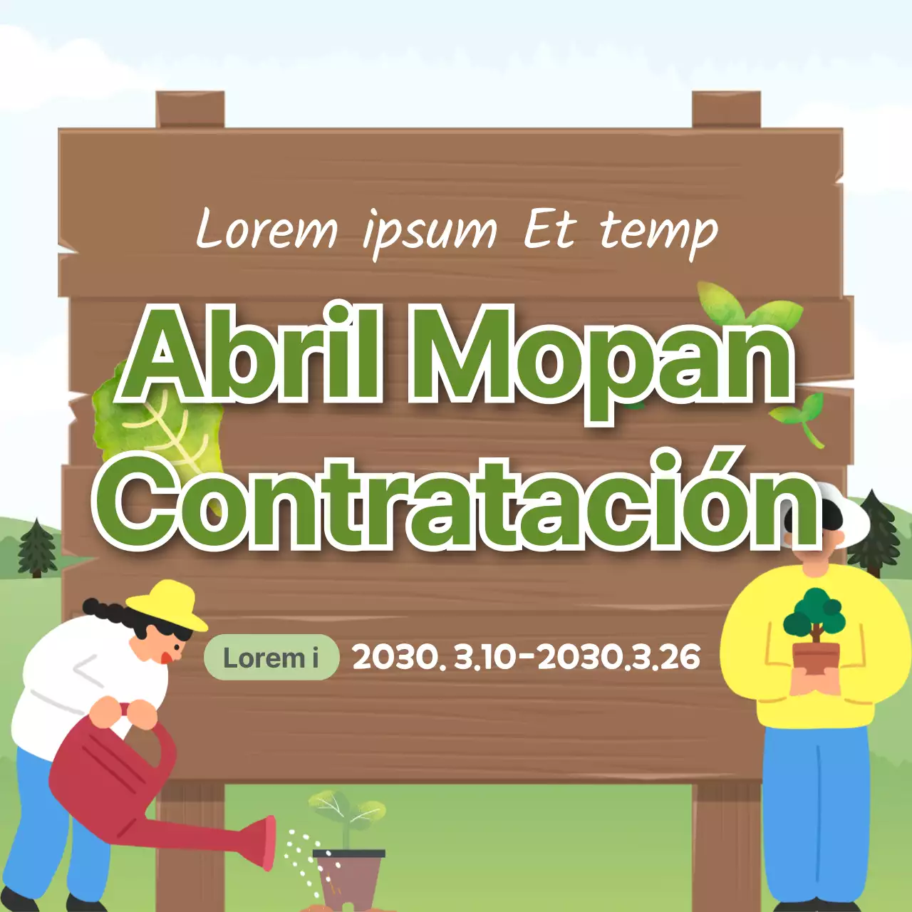 Convocatoria de pruebas de siembra de primavera ilustrada Medios sociales