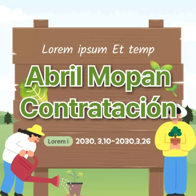 Convocatoria de pruebas de siembra de primavera ilustrada Medios sociales