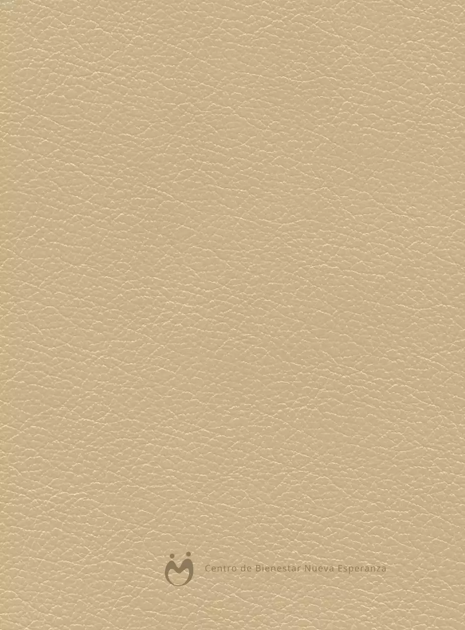 Agenda con el nombre y el logotipo del centro de bienestar