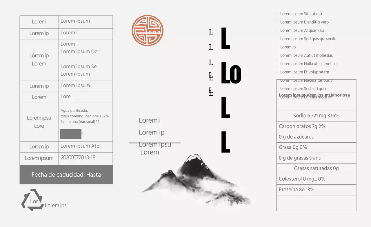 Adhesivo informativo sobre la salsa de soja