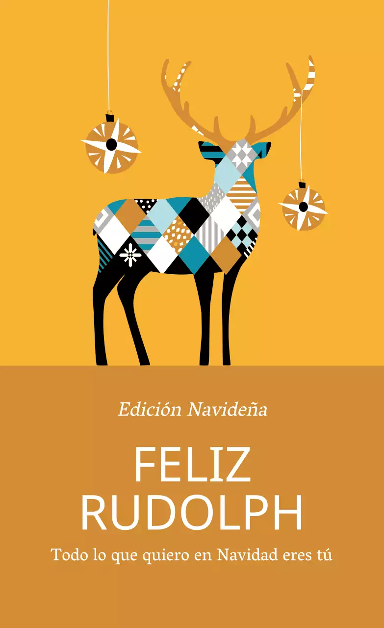 Etiquetas navideñas ilustradas amarillo negro azul