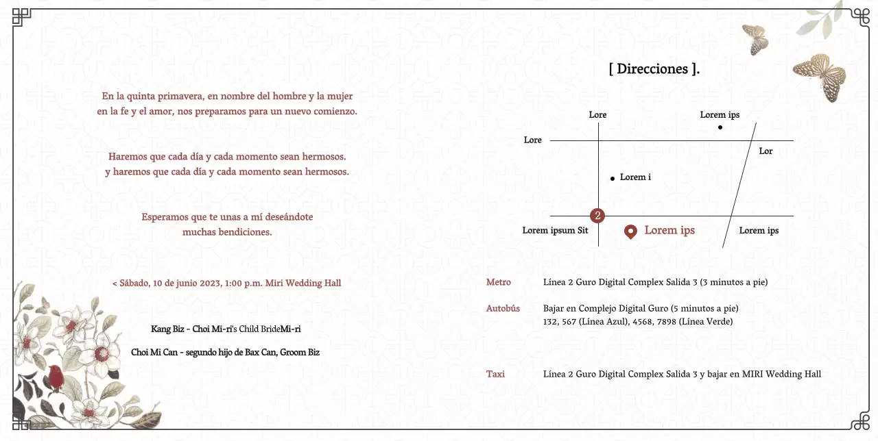 Invitaciones de boda tradicionales en blanco y rojo