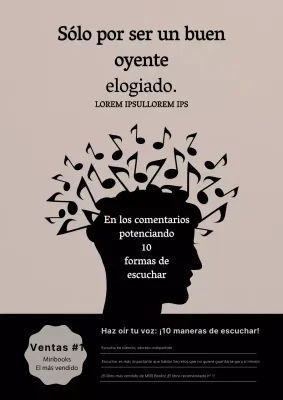 Libro de autoayuda con ilustraciones de estructuras cerebrales en colores negro y gris