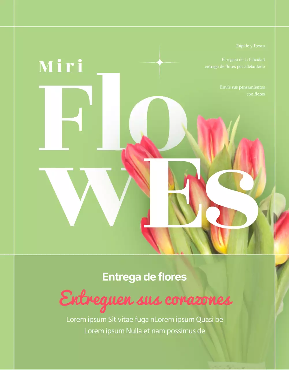 Presentamos un encantador servicio de entrega de flores de lujo verdes y rosas