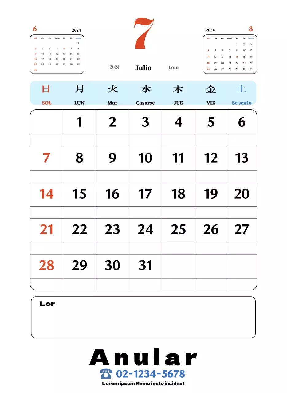 Posavasos retro rojo y azul calendario de recuerdos