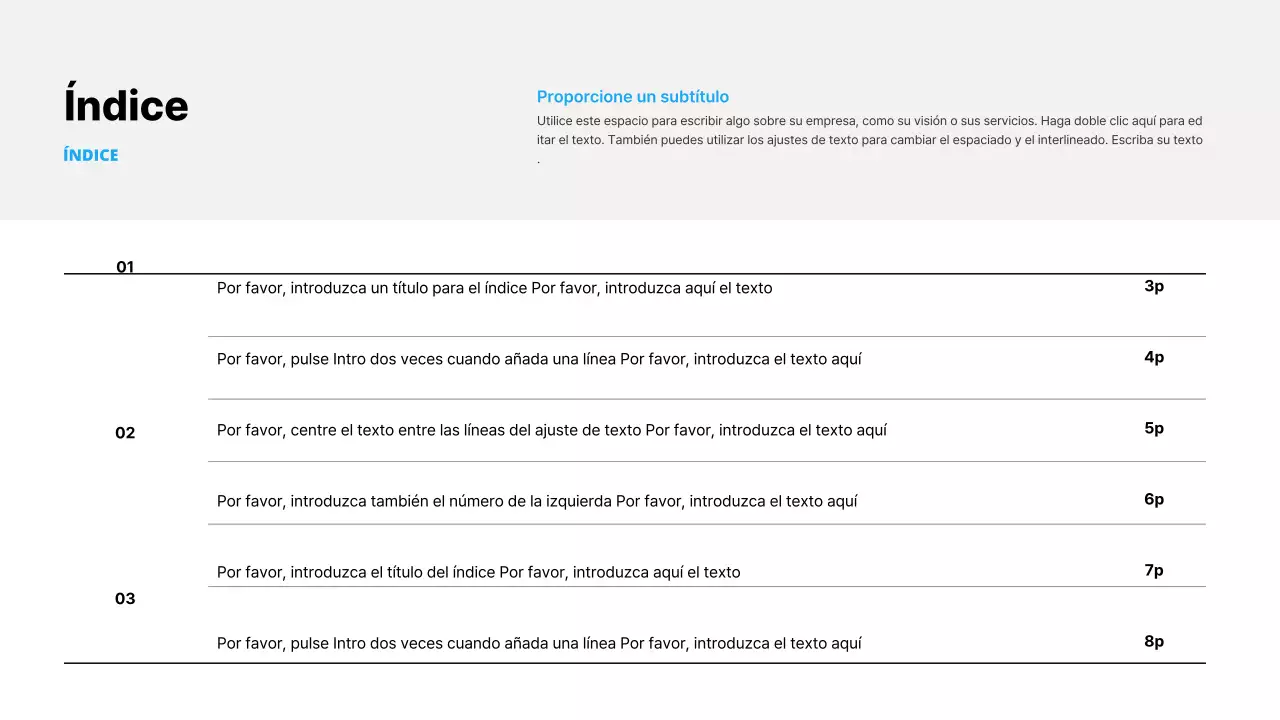 Negocio sencillo en blanco y azul claro
