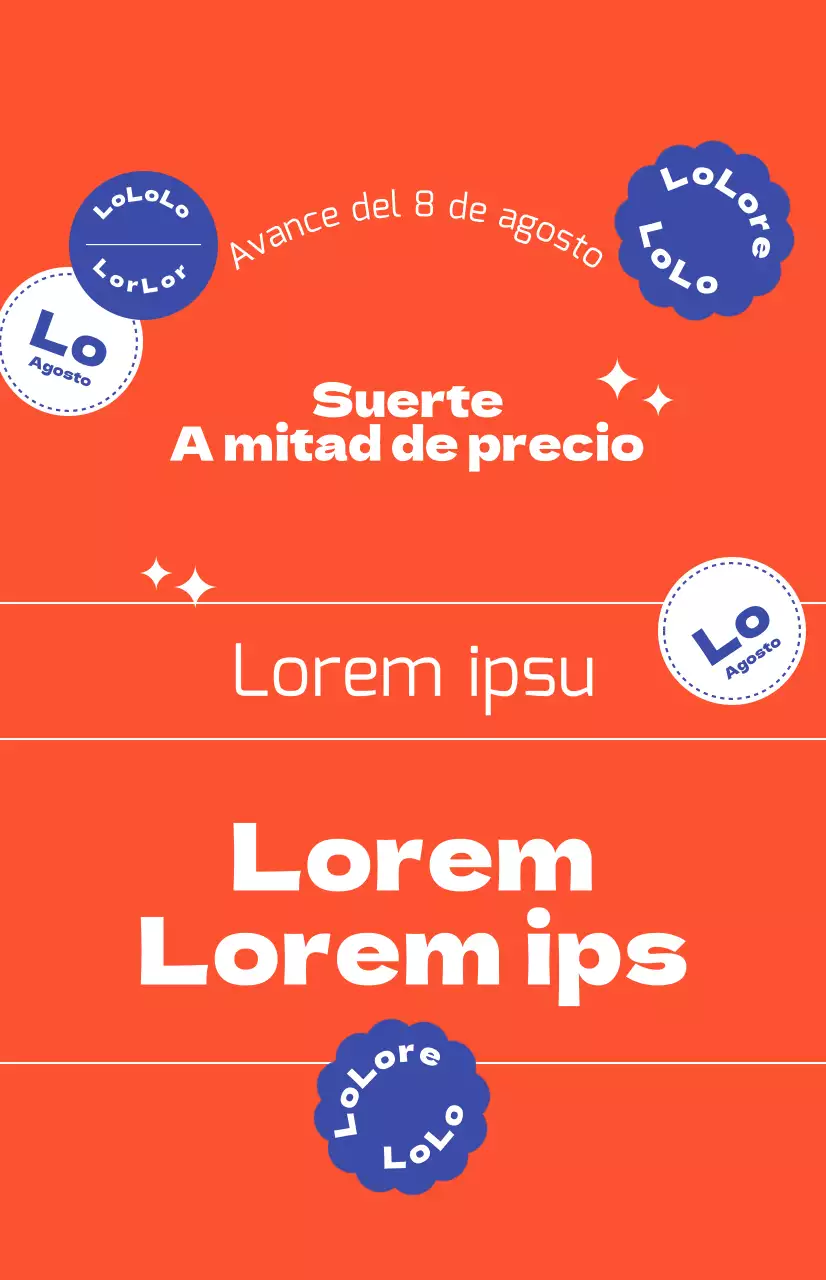 Promociones de descuento con fondo rojo