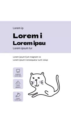 icono de ilustración púrpura etiqueta de mascota ordenada