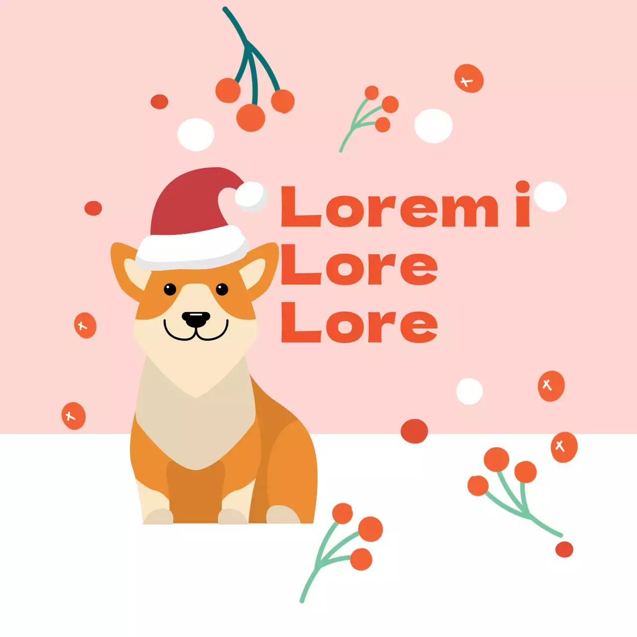 Rosa Rojo Lindo Ilustración Etiquetas de regalo de Navidad