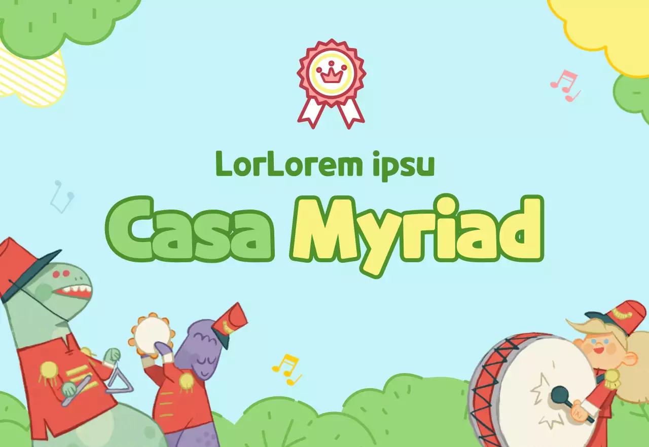 Bonita habitación infantil ilustrada en azul claro y chartreuse