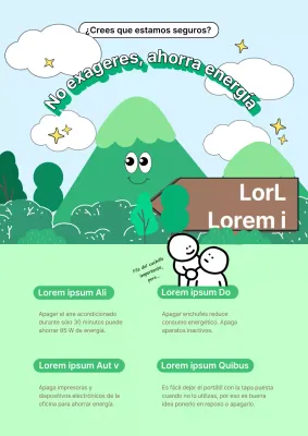 Energía verde y marrón medio ambiente limpio tema promocional