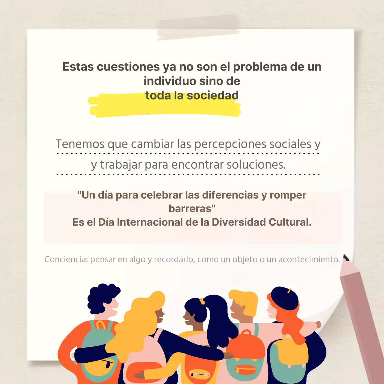 Dooclass Tarjeta del Día Mundial de la Diversidad CulturalNoticias Diseño