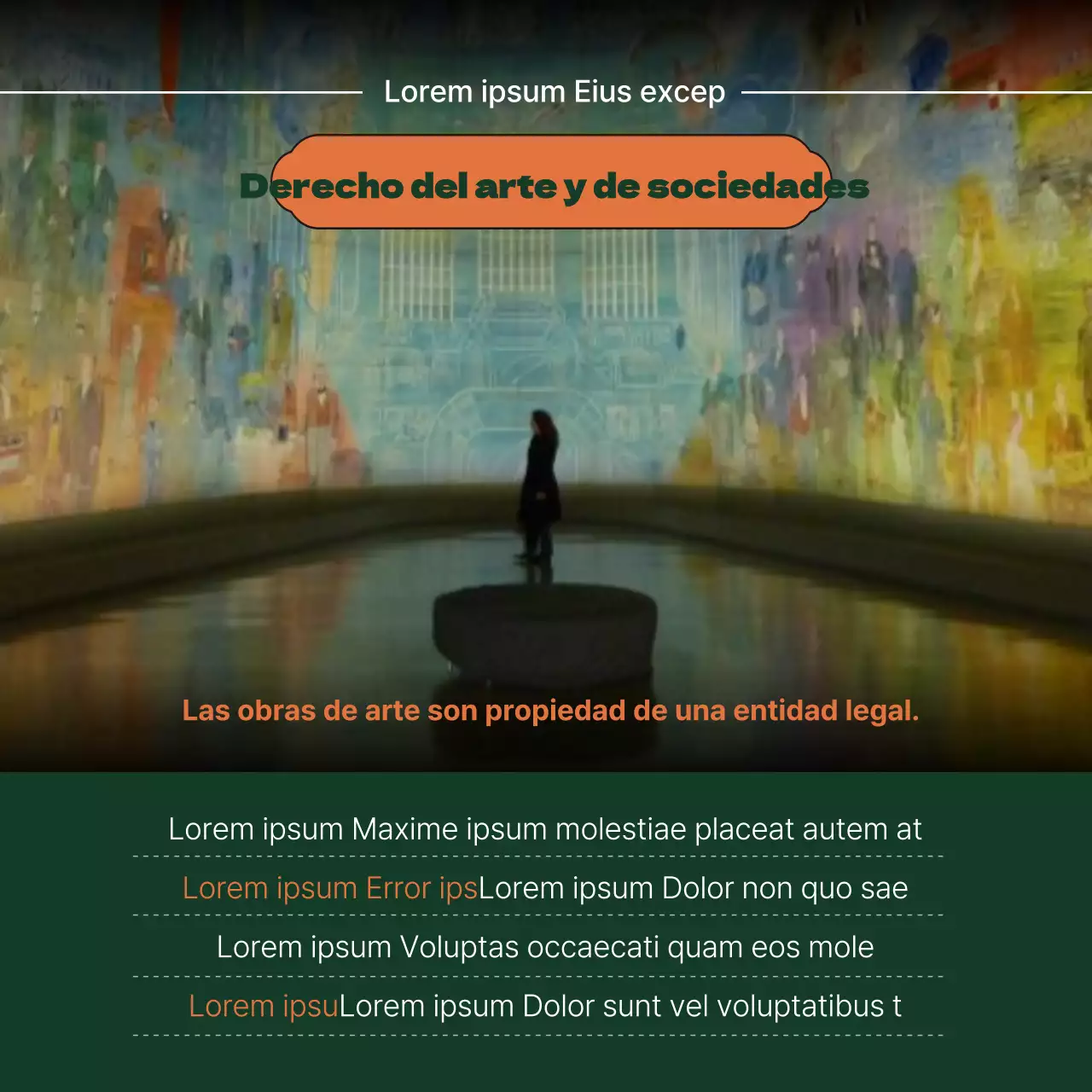 Las lujosas ilustraciones naranjas y verdes de ArtTech ofrecen información sobre inversiones y fiscalidad.