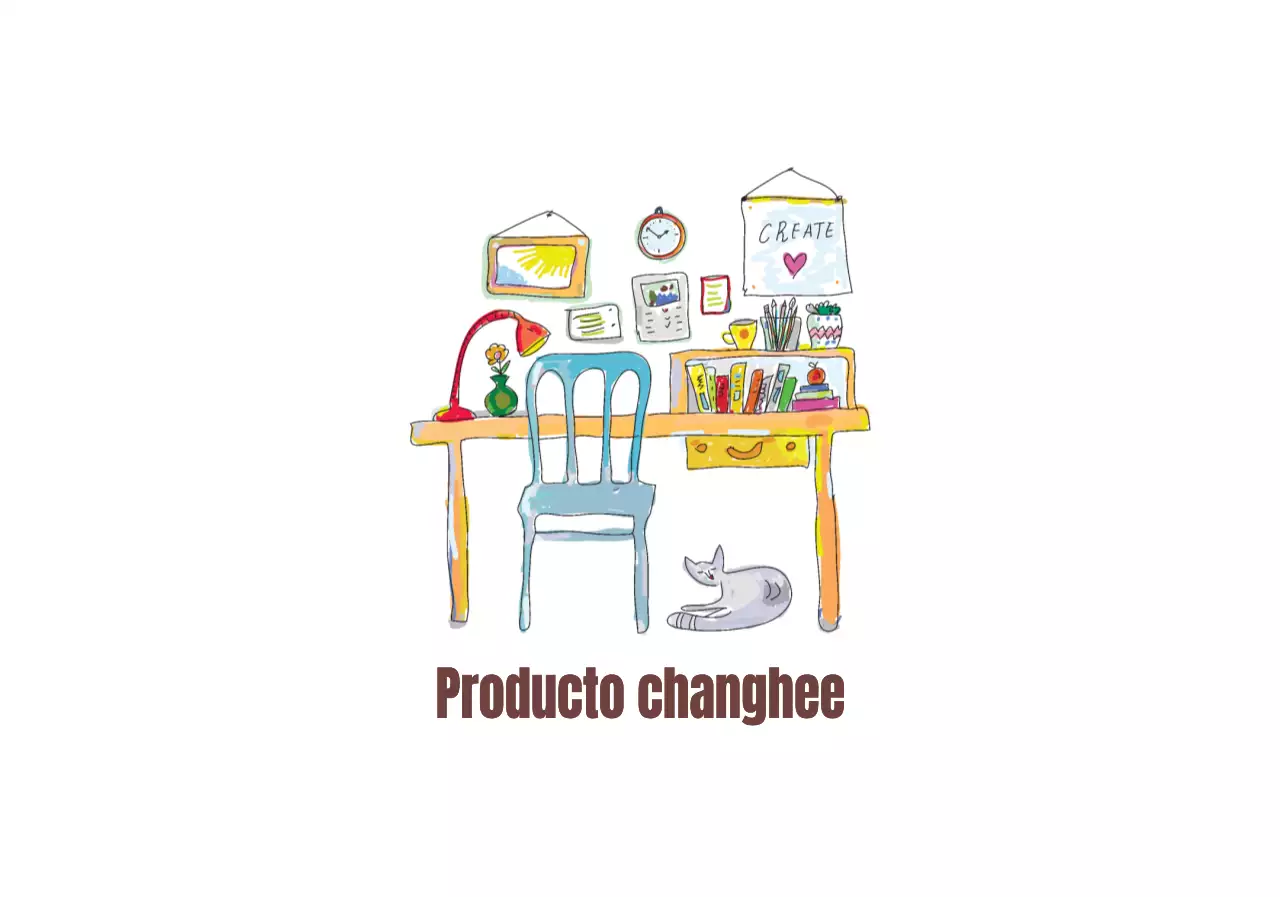 Ilustración de una silla de escritorio con sensación de dibujo