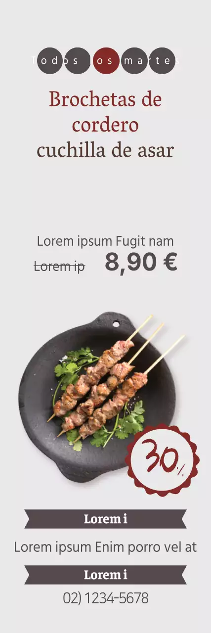 Brochetas de cordero