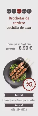 Brochetas de cordero