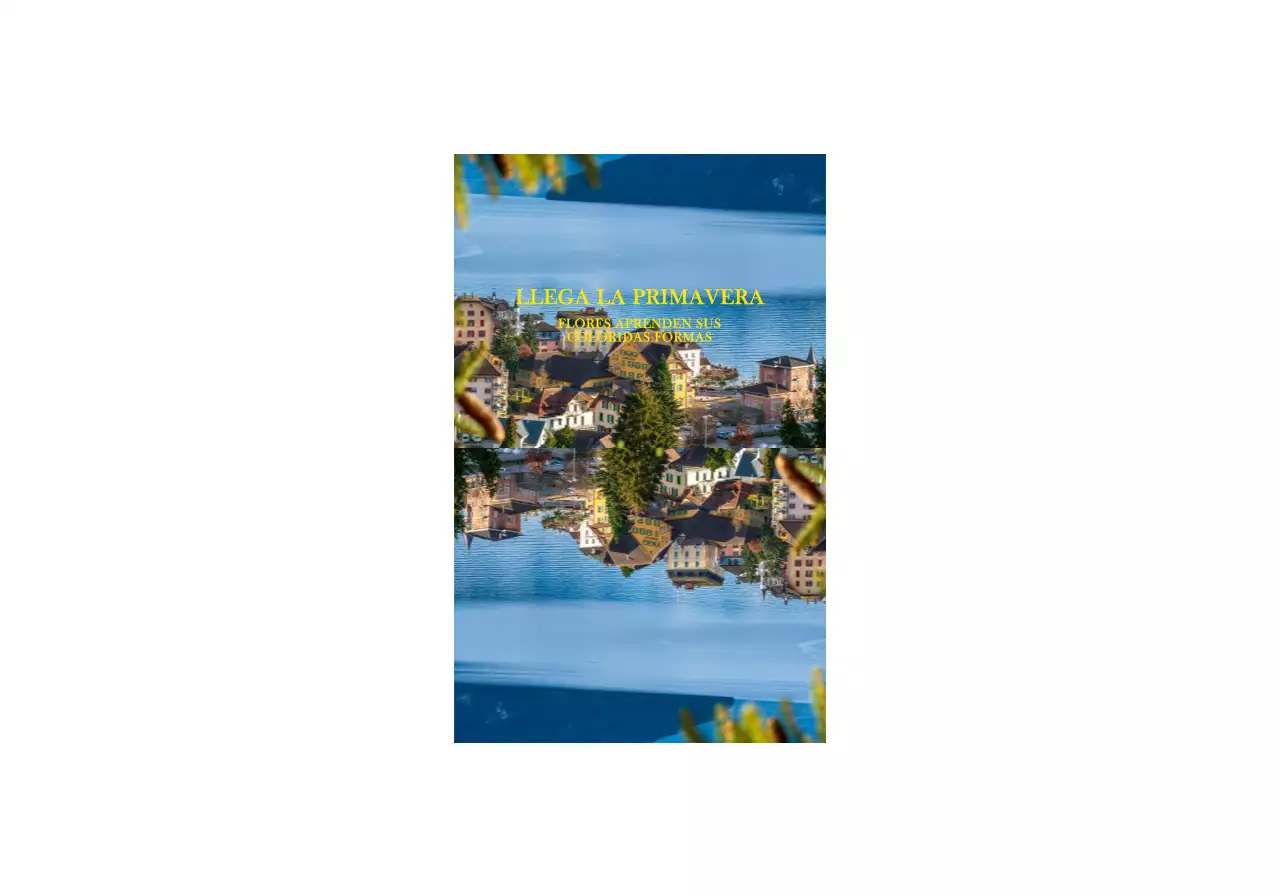 Emotivo y fresco retrato de lago y pueblo en verde y amarillo estilo fotográfico mercancía personalizada