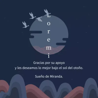 Azul marino elegante Chuseok Gracias