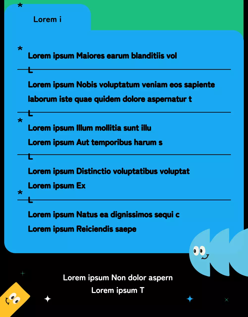 Simpático concurso de contenidos breves con coloridas formas e ilustraciones