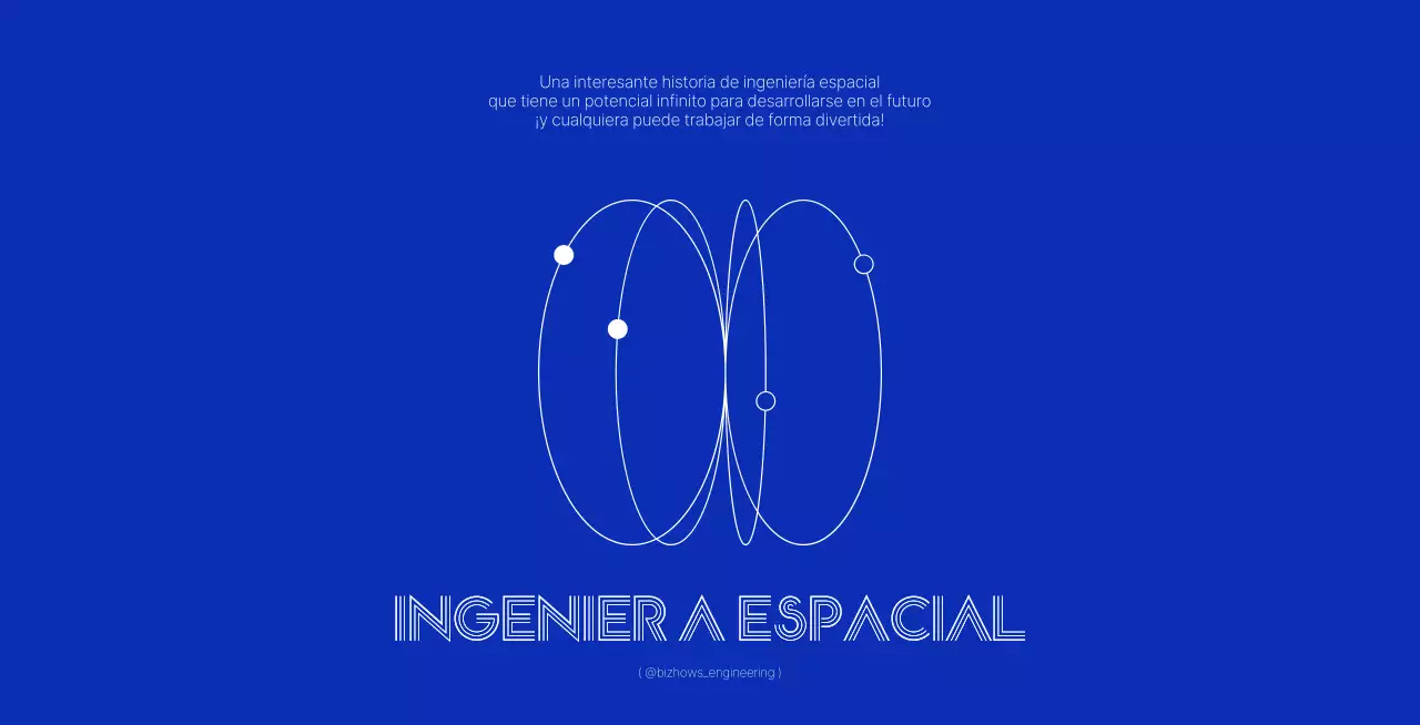 Concepto de ingeniería sencillo y limpio en azul marino y blanco.