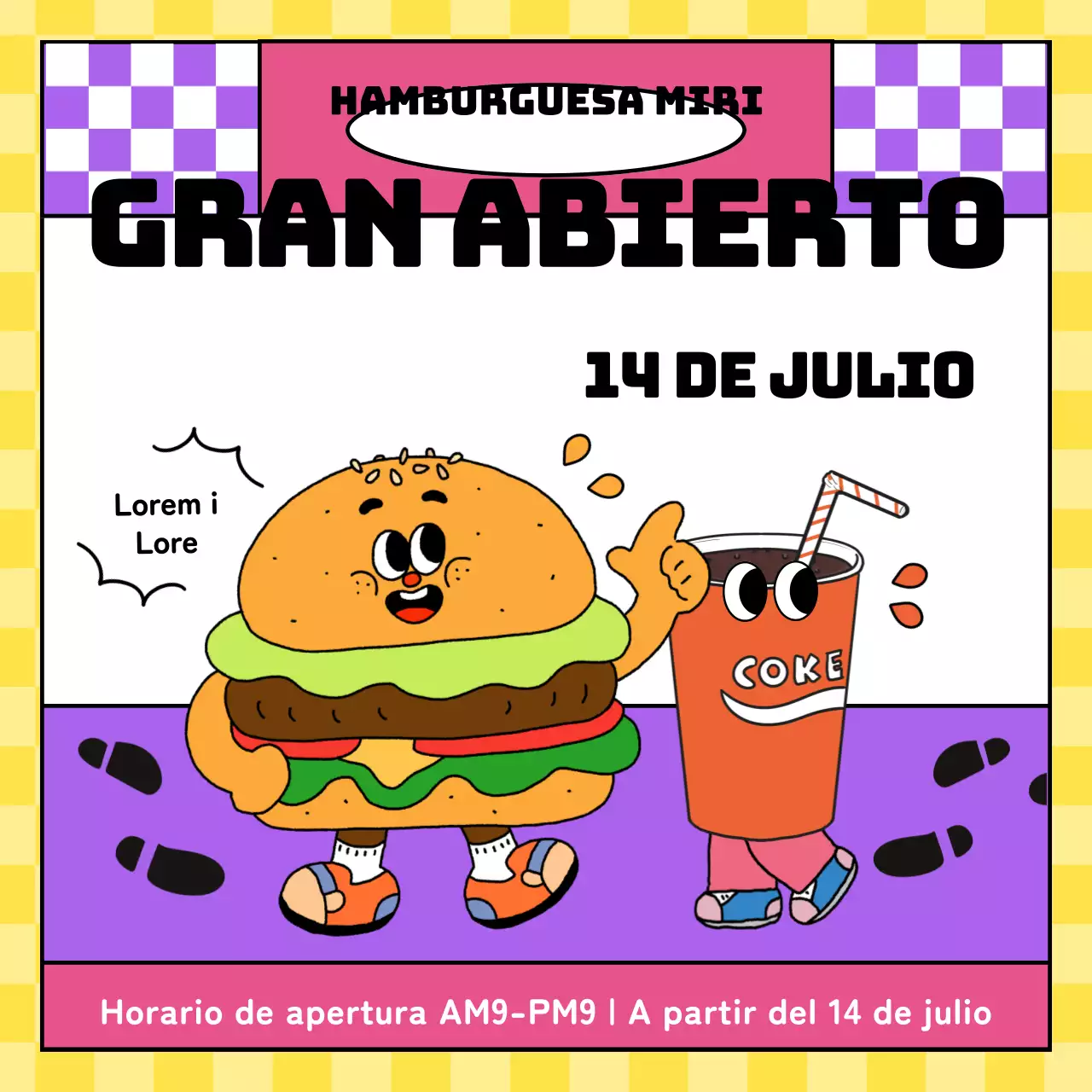 Ya está abierta una hamburguesería con un colorido concepto pop art en morado