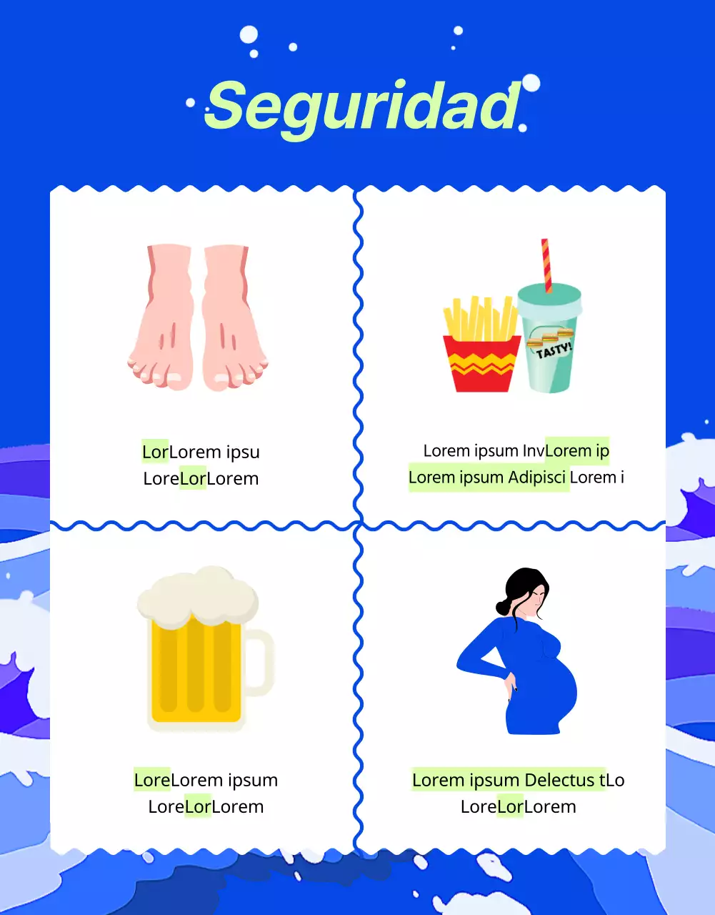 Promover el rafting activo con salpicaduras de agua sobre fondo azul