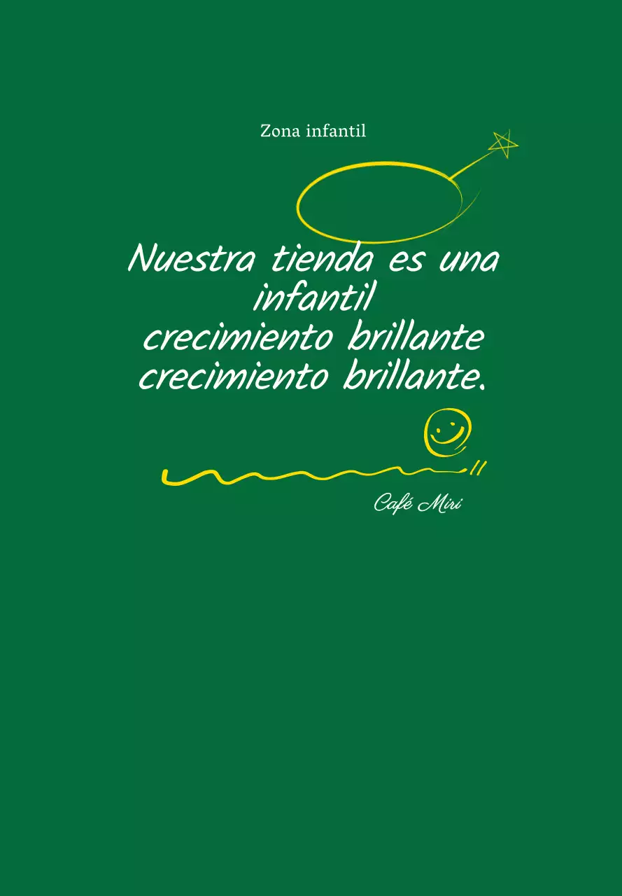 Bonito estilo caligráfico en verde y blanco Campaña Yeskizone