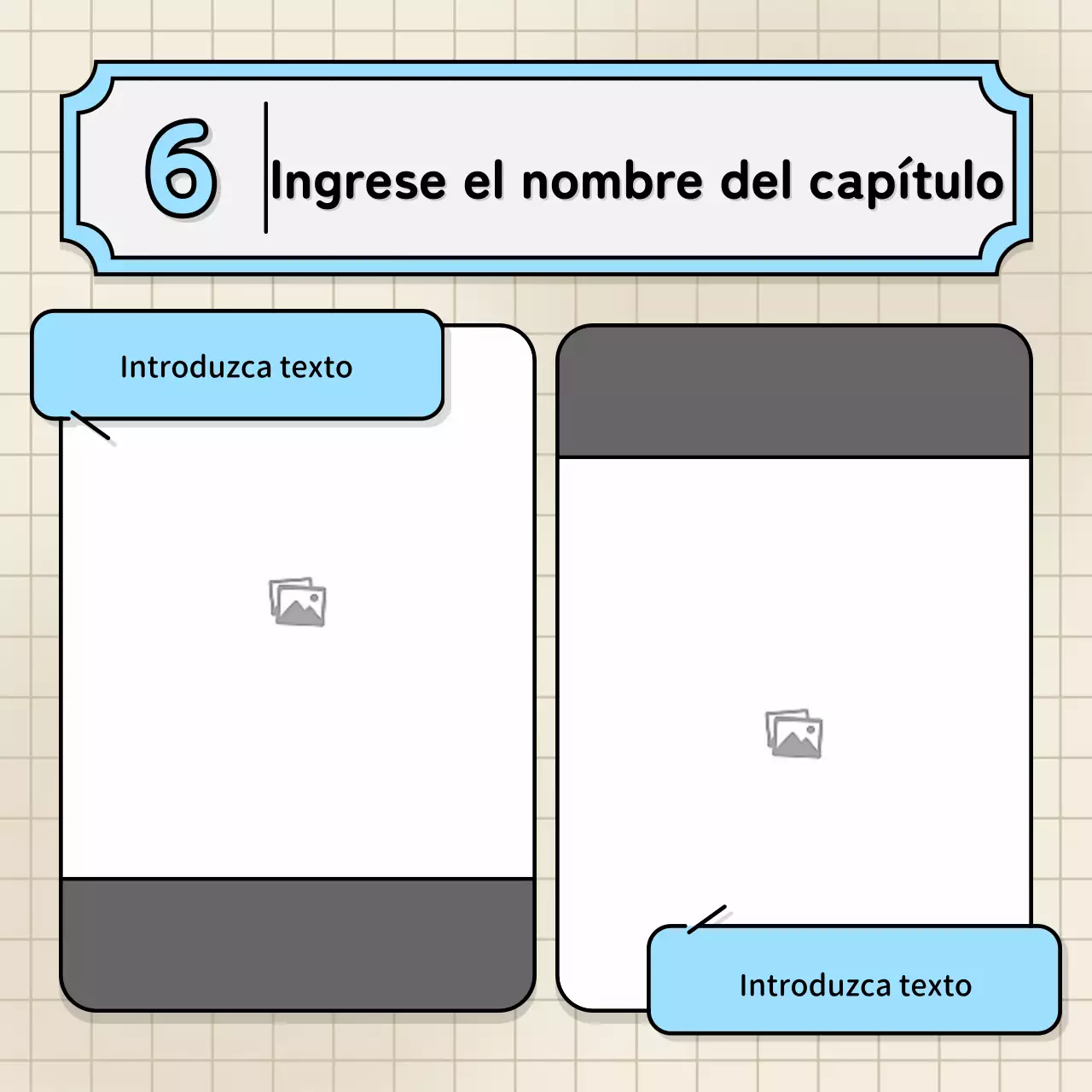 Burbujas de diálogo en azul claro y amarillo y un bonito estilo de ilustración