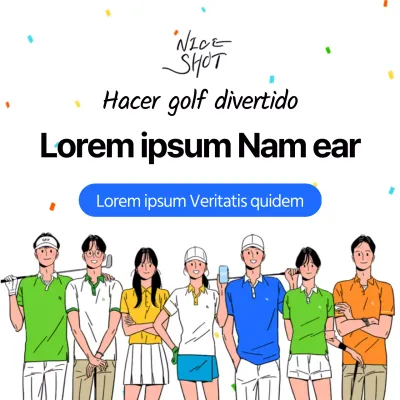 Blanco limpio ilustración golf lección contratación