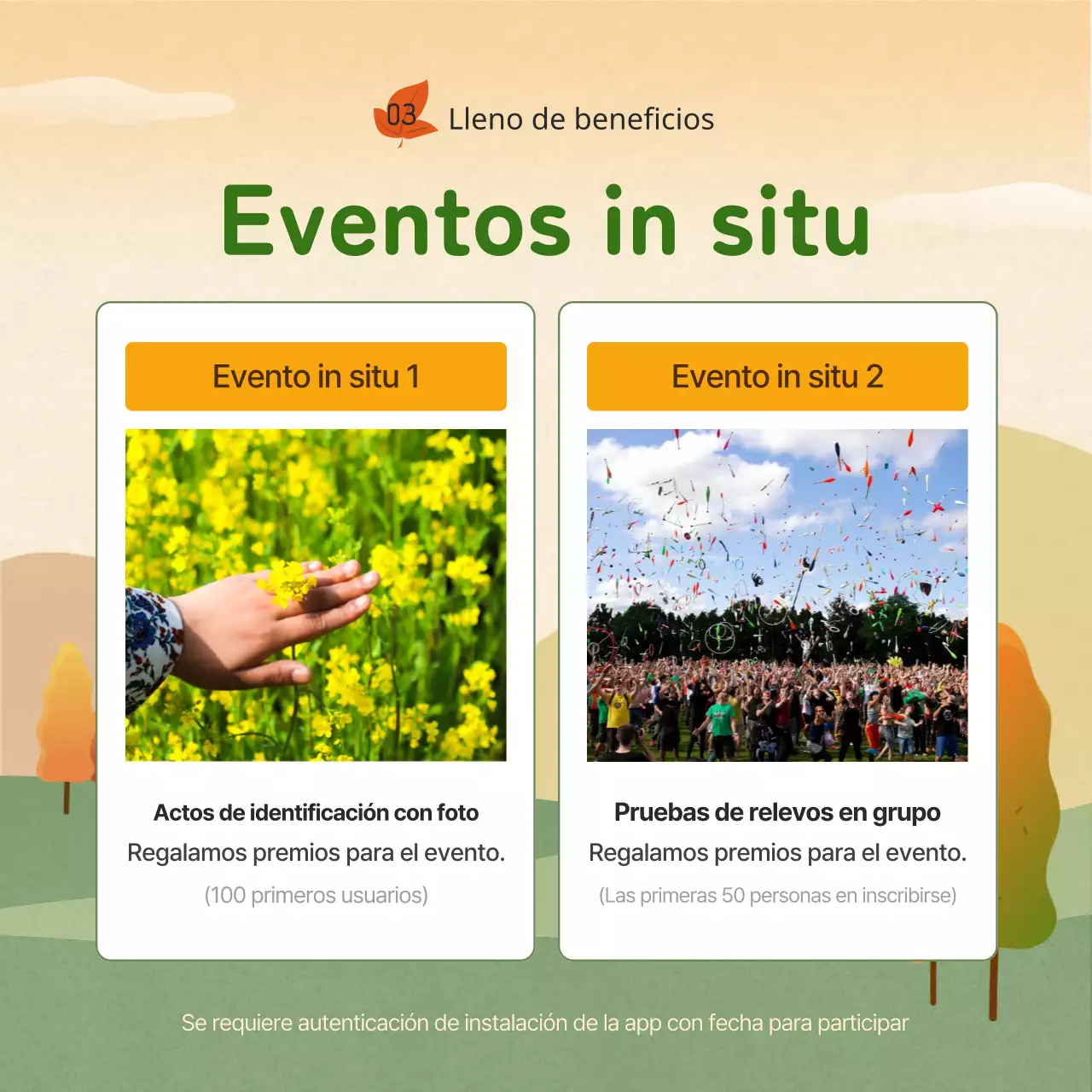 Amarillo Naranja Verde Guía del Reto de Senderismo de Otoño