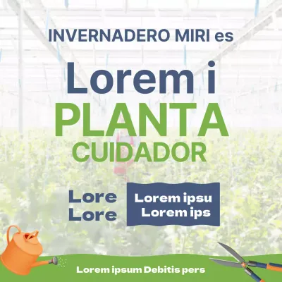 Un anuncio de empleo limpio con fondo de jardín y texto en azul marino claro V2