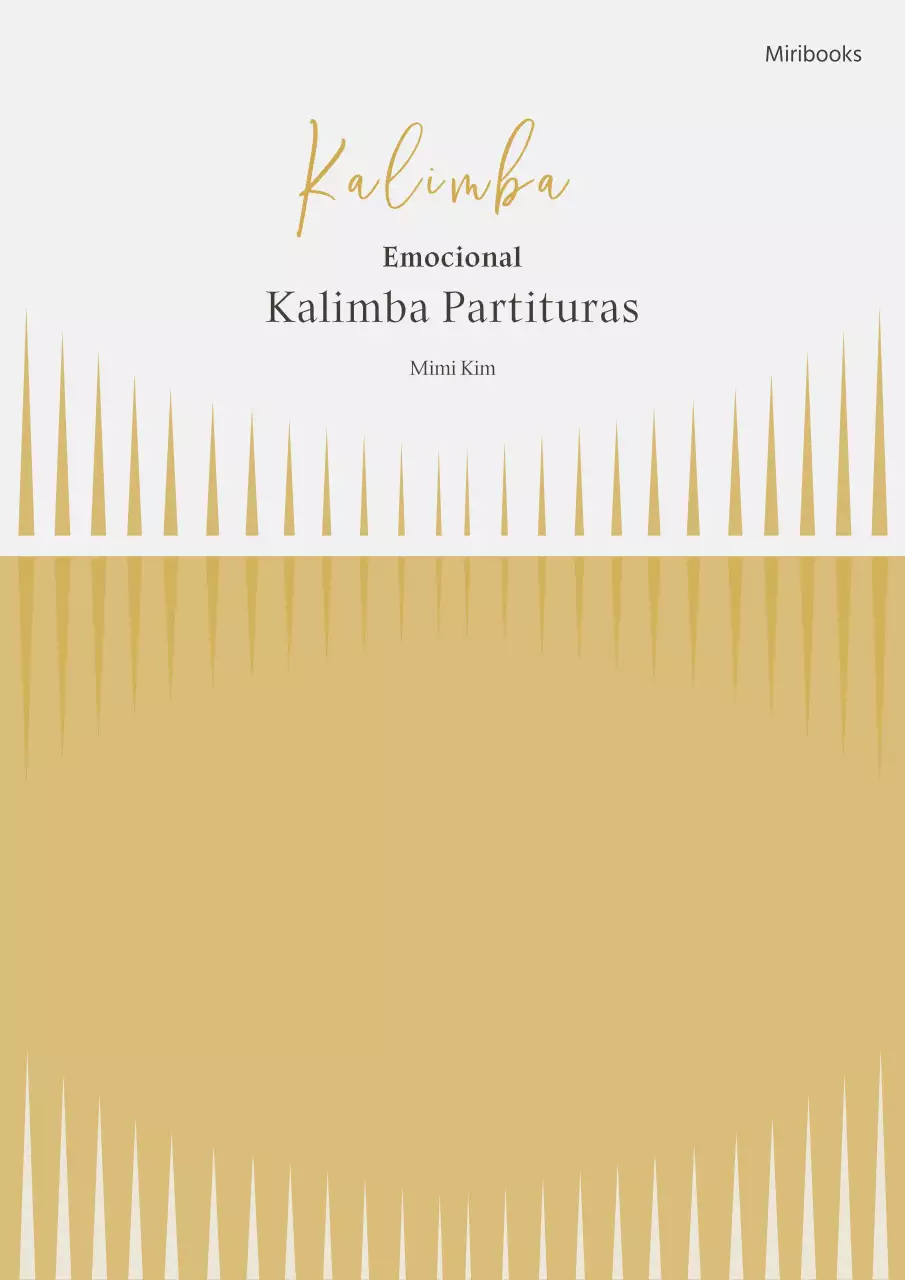Partitura de kalimba de líneas sencillas en gris y beige