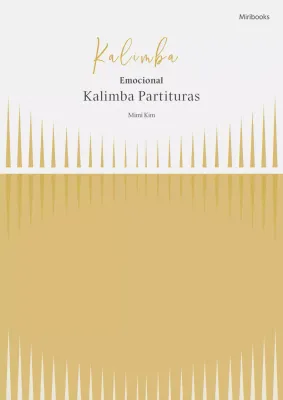 Partitura de kalimba de líneas sencillas en gris y beige