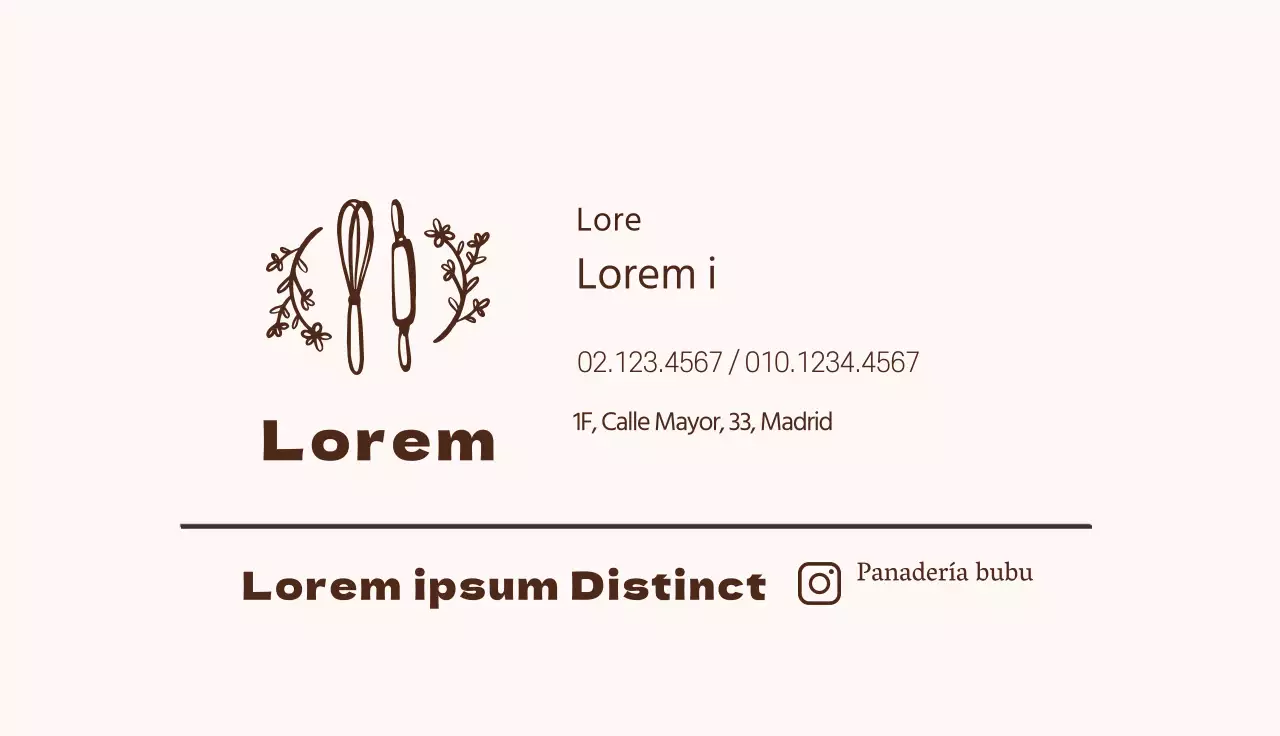 marrón ilustración sencilla panadería panadería