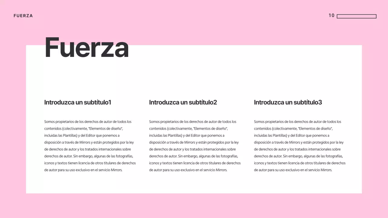 Presentaciones únicas