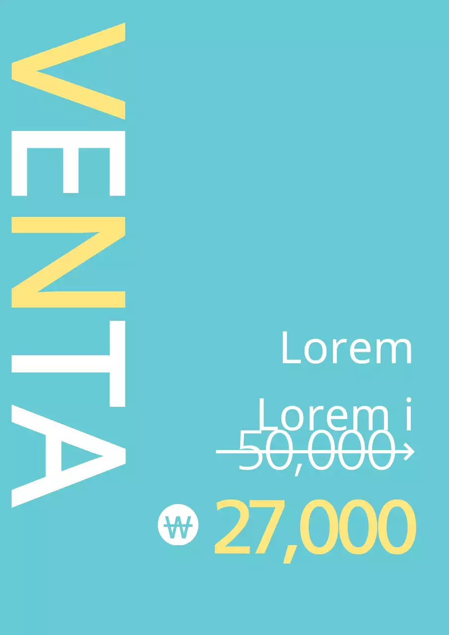 Sencillo folleto de descuento para salón de manicura en azul claro y amarillo