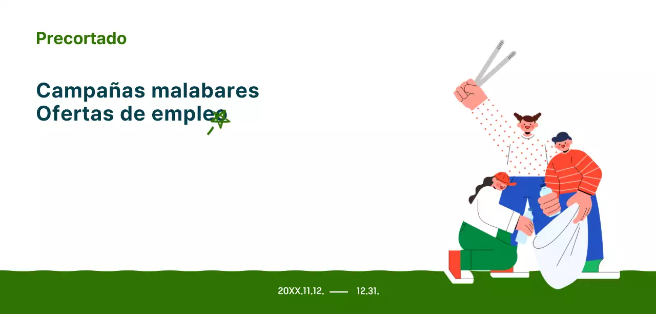 Una portada de campaña con una ilustración de buen gusto