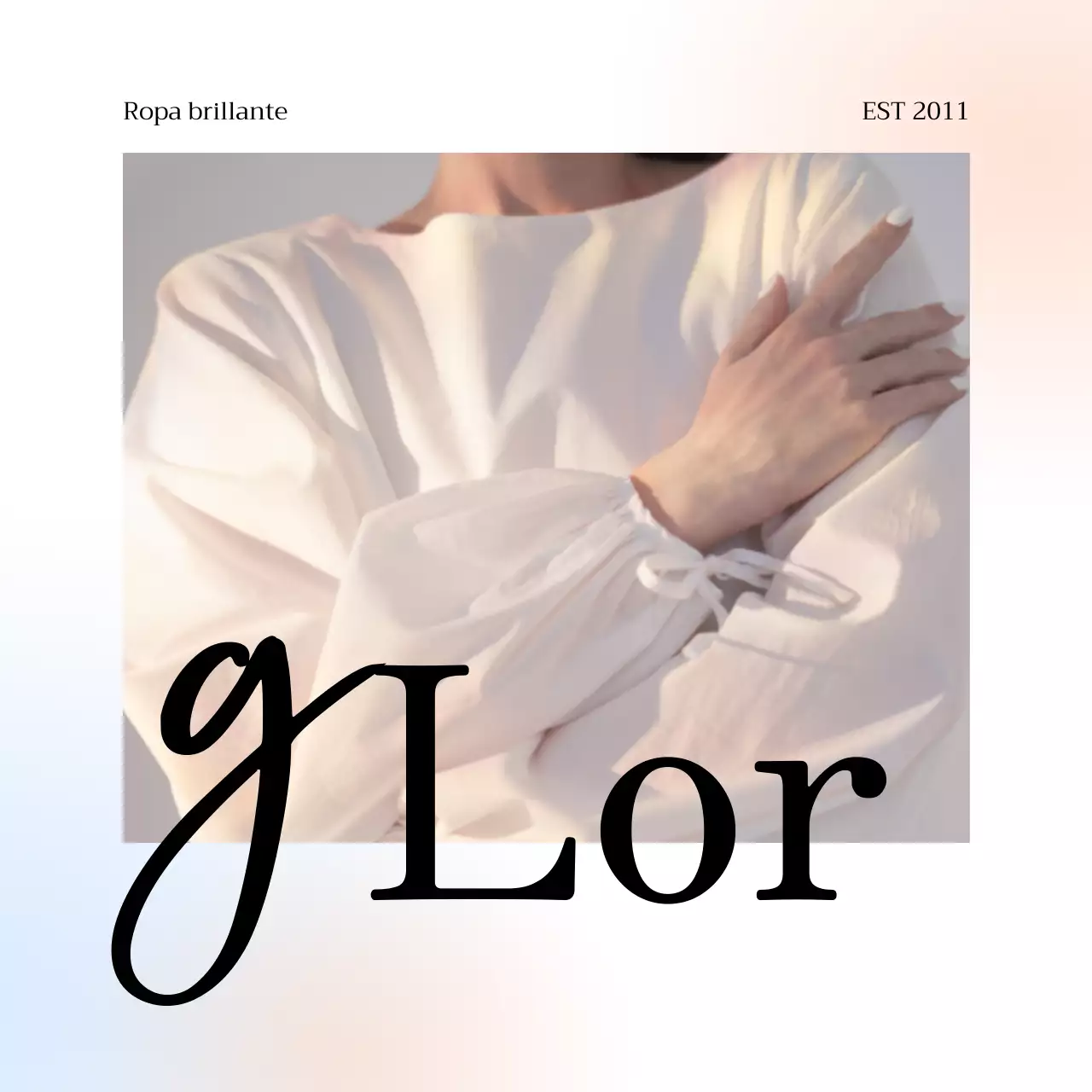 Tienda de ropa brillante y sencilla con degradados