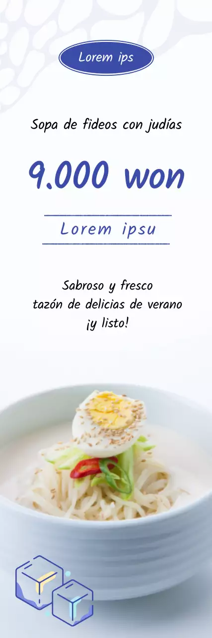 Presentamos un nuevo menú azul y fresco para el verano