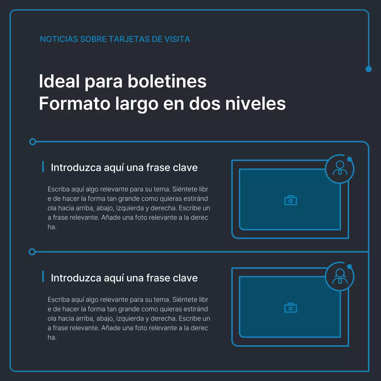 Formas geométricas sencillas en negro y azul para los negocios