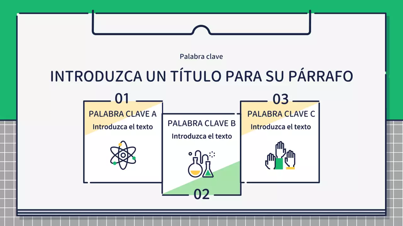 Presentación sobre el diseño de iconos bonitos y básicos en verde y amarillo