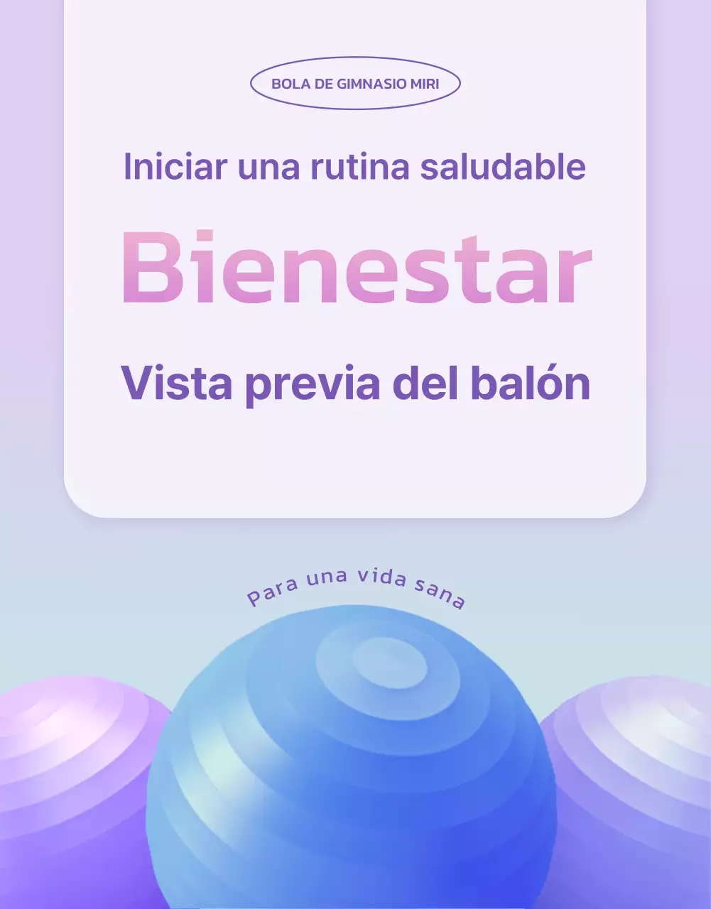 Presentamos la máquina artística de bolas de gimnasia de color morado, verde lima y azul
