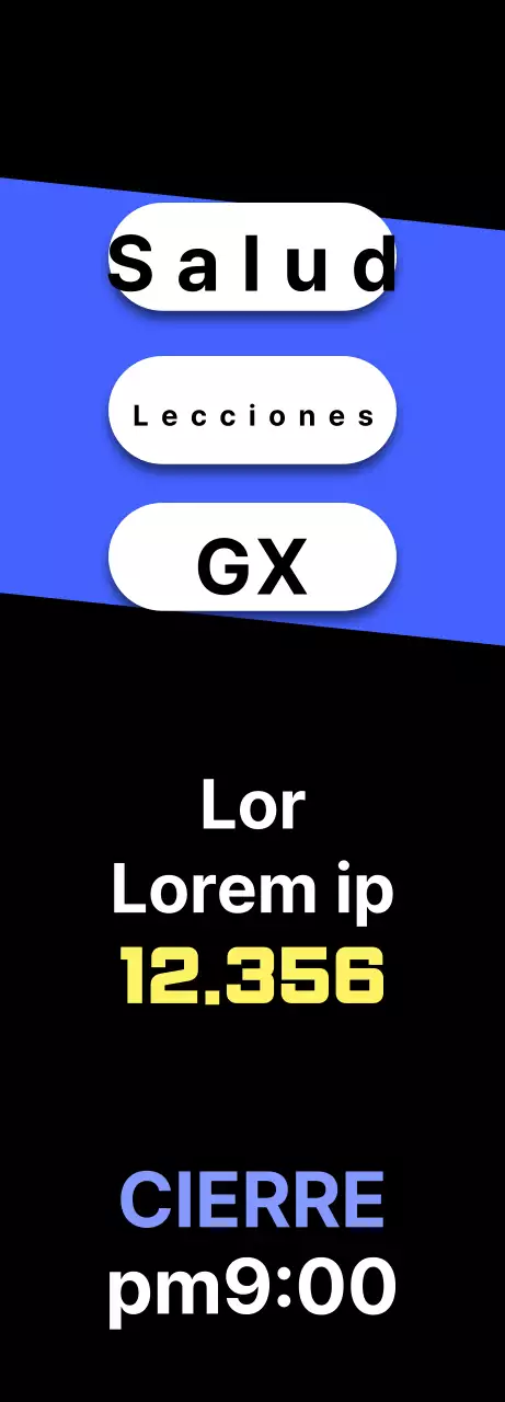 Ofertas de gimnasios en azul y negro